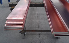 Copper clad aluminum busbar processing
