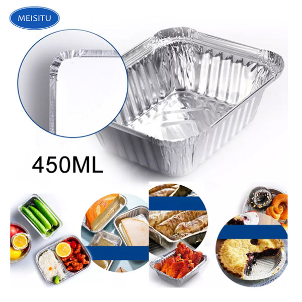 500ml aluminium foil container for food packaging