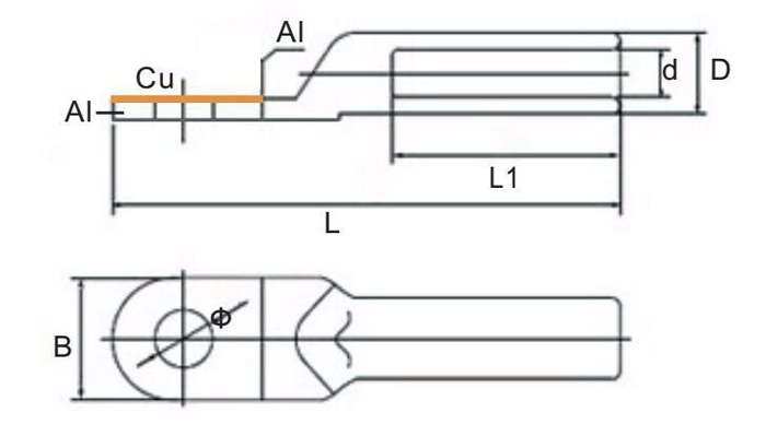 bimetal cable lug